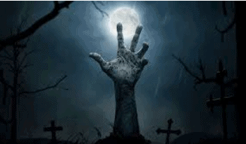 Zombie Hand graveyard setting