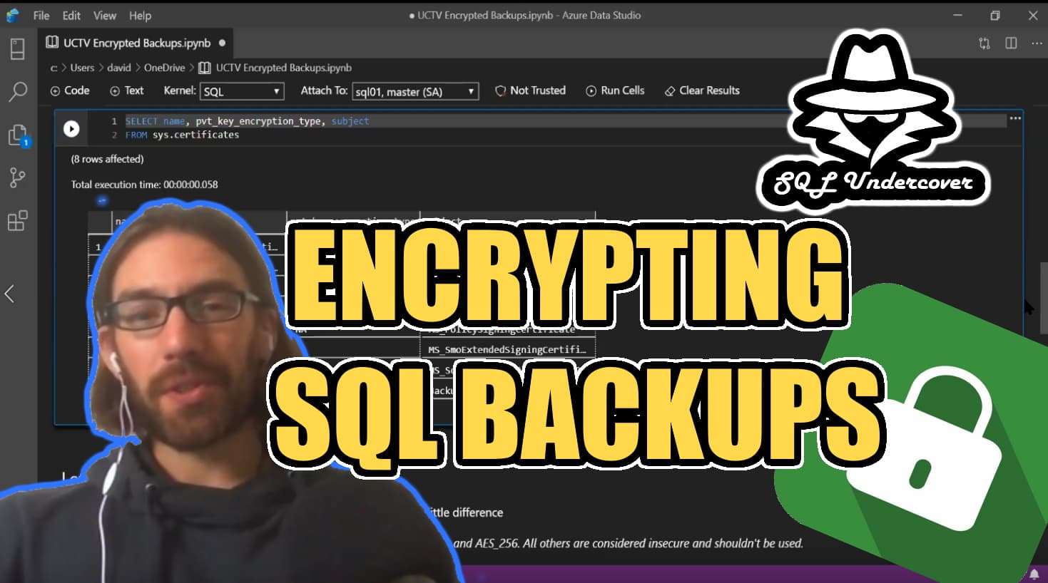 Encrypting SQL Backups screenshot
