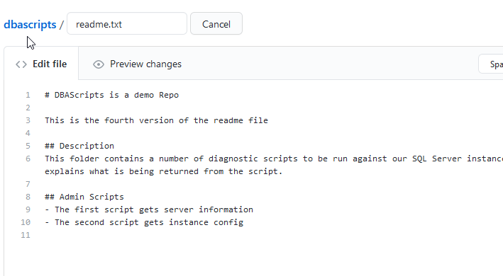 Basic Git for DBAs: Making Changes in GitHub – SQLServerCentral