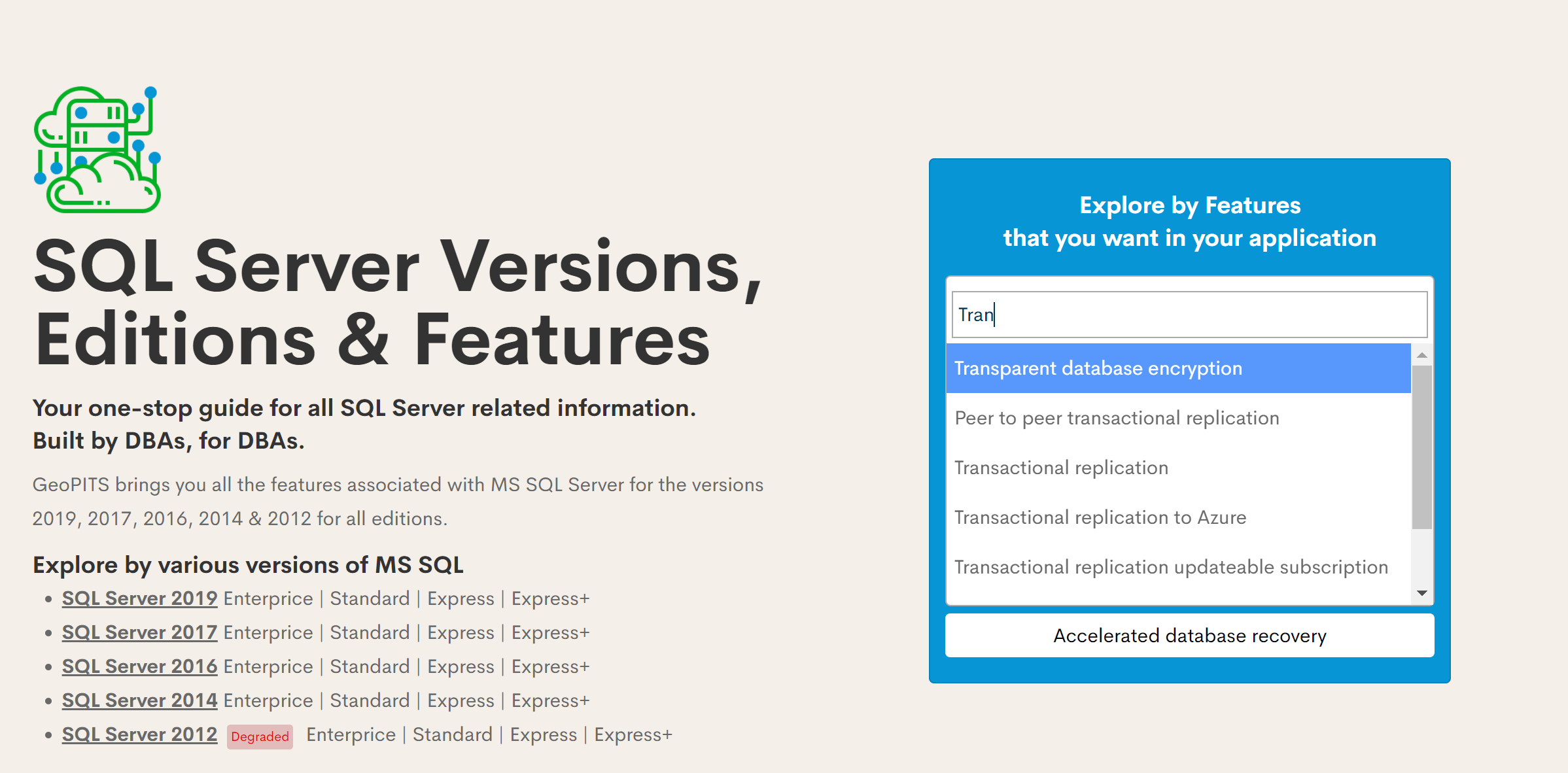 compare sql server 2016 express