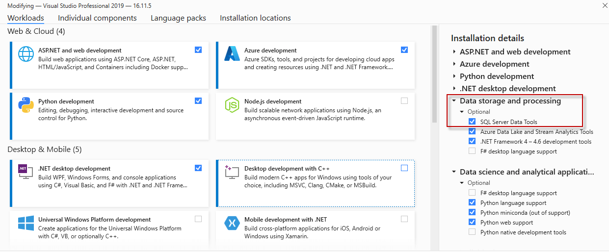 sql server reporting services for visual studio 2019