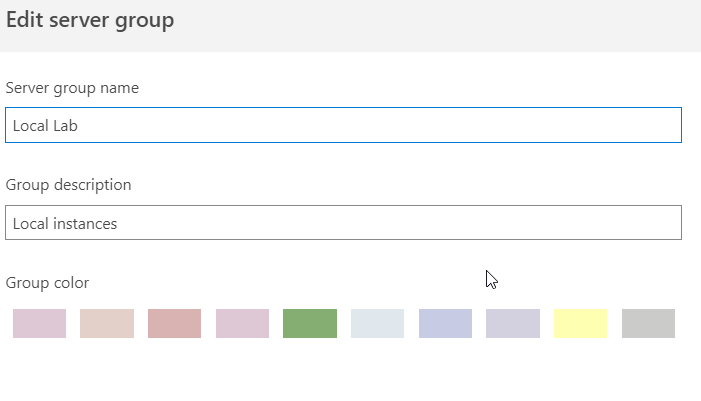 New server group color option
