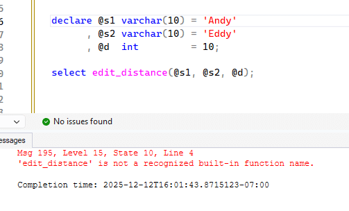 Error running function