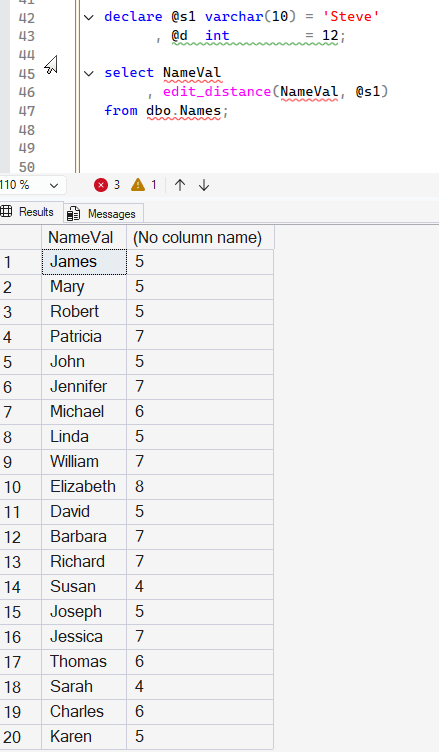 Comparing random names to Steve
