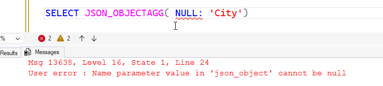 Error with null key value