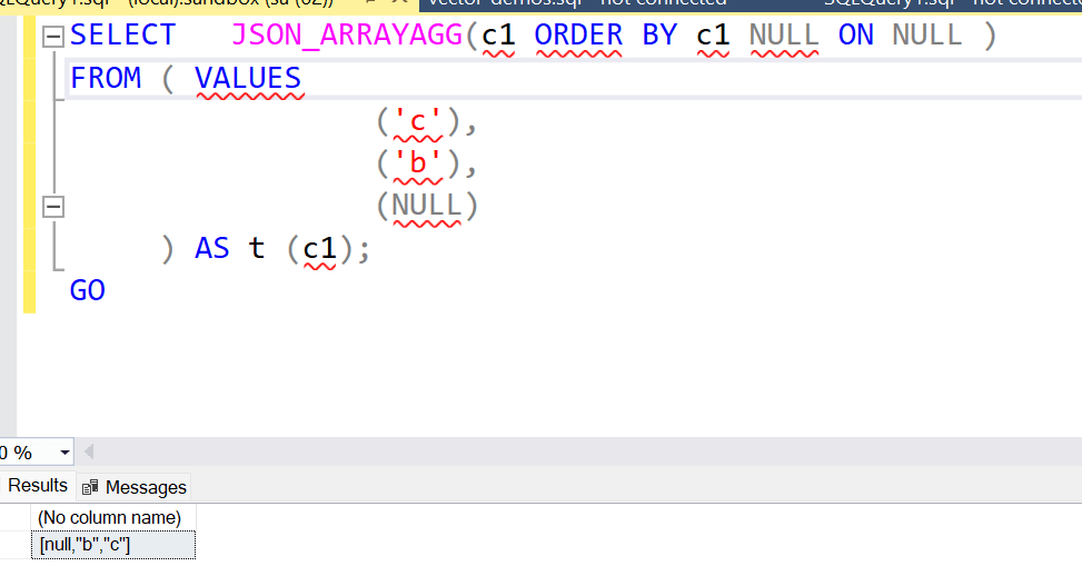 NULL in results as an element.