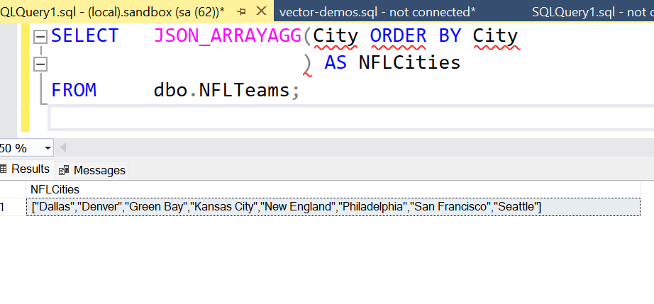 All cities inside one array
