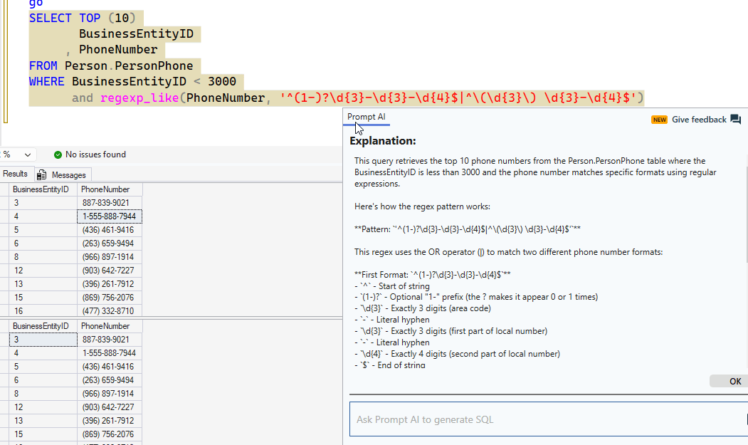 Explanation of the Regex pattern