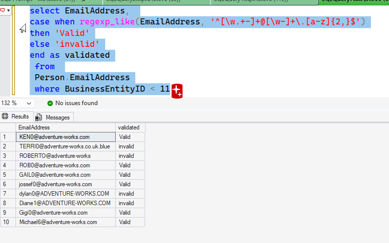 Invalid upper case domain names