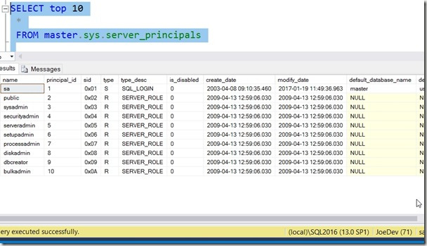 2017-01-24 10_08_56-SQLQuery2.sql - (local)_SQL2016.sandbox (JoeDev (71))_ - Microsoft SQL Server Ma