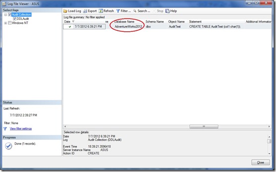 Test Audit and Filtering