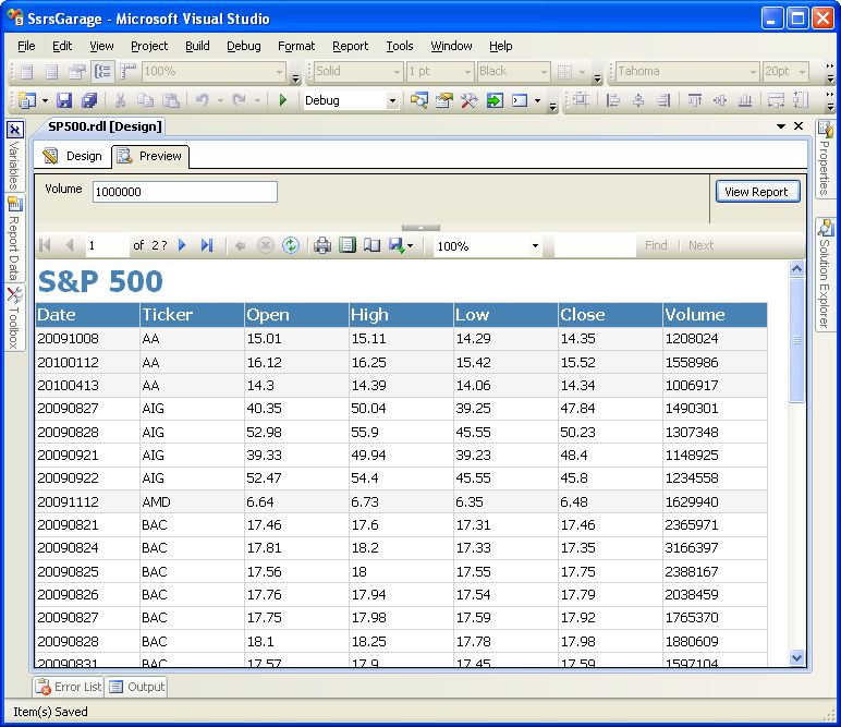 Ssrs Bar Chart Colors