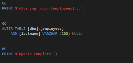 adding column does an alter on the table