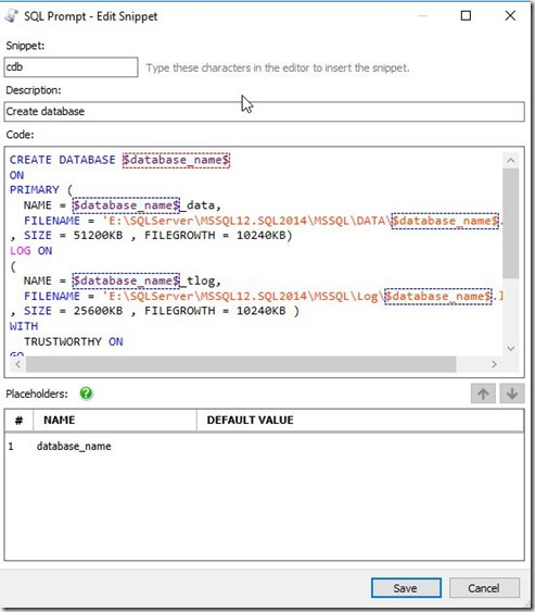 2016-09-23 10_31_02-SQL Prompt - Edit Snippet