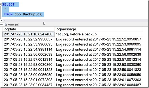 2017-05-23 15_23_12-SQLQuery8.sql - (local)_SQL2016.RestoreTime (PLATO_Steve (57))_ - Microsoft SQL 